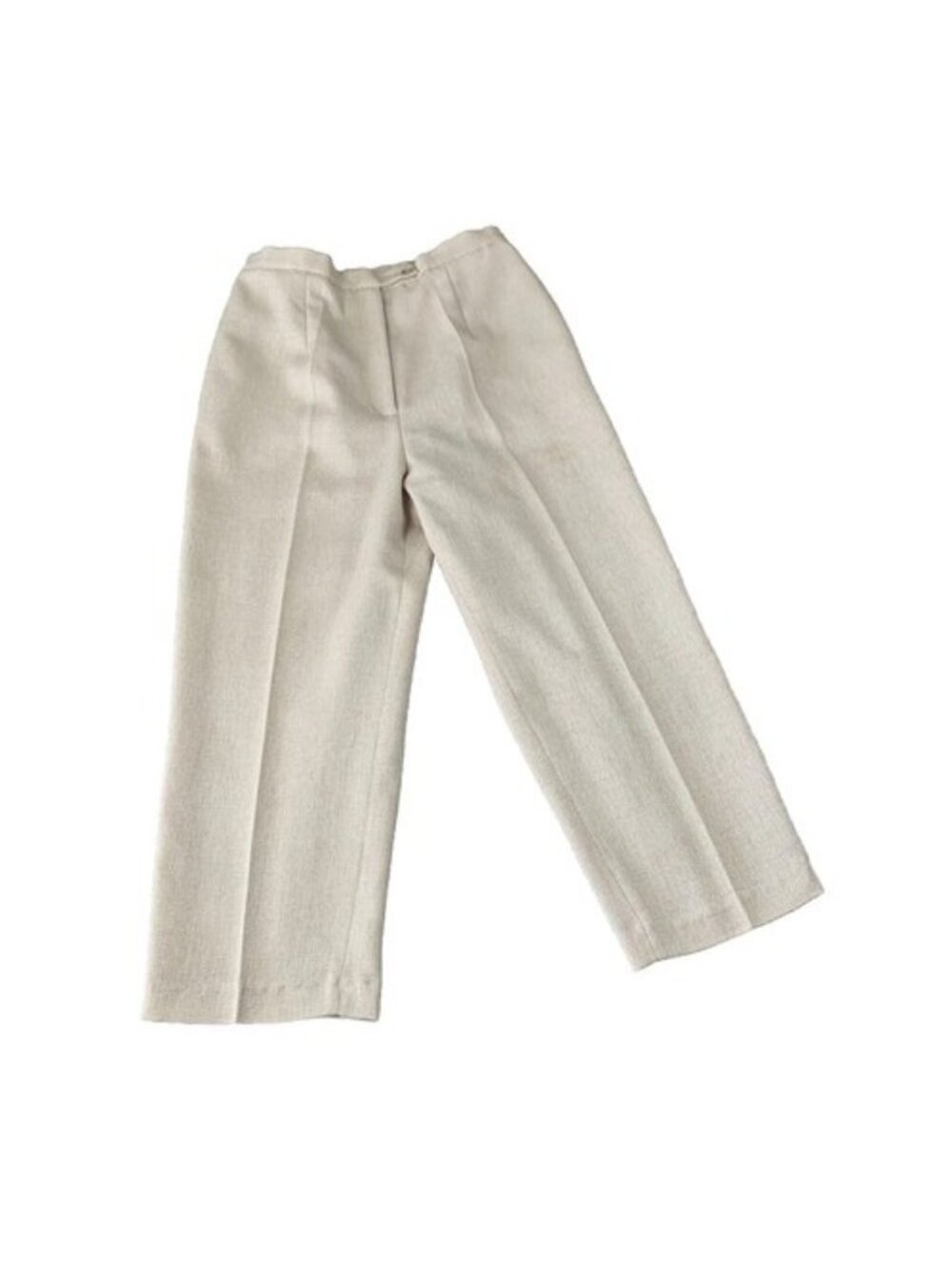 Patchington Petites Cream Beige Dress Pants 12 P Woven Fabric